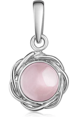 Materia Kettenanhänger Rosenquarz Edelstein Anhänger Sonne rosa KA-59, 925 Sterling Silber - Verkäufer: Schmuck