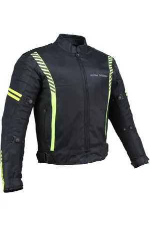ALPHA Motorradjacke Herren MESH ONE 4-in-1 All-Season Mesh-Jacke in Schwarz/Neon Gelb - Verkäufer: gearstars.de