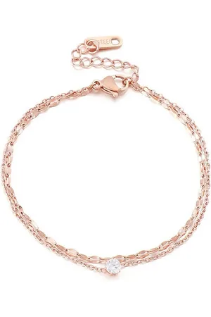 Eyecatcher Armkette Elegantes mehrreihiges Armkettchen mit Edelstein Verstellbar in 3 (kein Set) - Verkäufer: