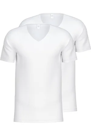Calida Kurzarmshirt Natural Benefit (2er Pack) mit V-Ausschnitt und perfekter Passform