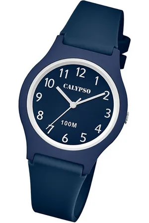 Calypso Quarzuhr Calypso Kunststoff Jugend Uhr K5798/4, (Analoguhr), Jugenduhr Kunststoffband dunkelblau, rundes Gehäuse, mittel (ca. 35mm) - Verkäufer: Fit4Style Silberschmuck - IMPPAC