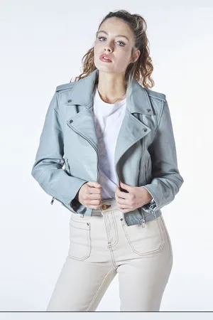 Bolongaro Lederjacke Olivia Biker Schulterklappen-Details, Superweiches Leder, Cropped - Verkäufer: GoJungo GmbH