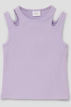QS by s.Oliver Shirttop Geripptes Top mit Cut-out-Details Cut Out - Verkäufer: