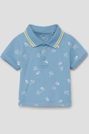 QS by s.Oliver Kurzarmshirt Poloshirt mit All-over-Print - Verkäufer: