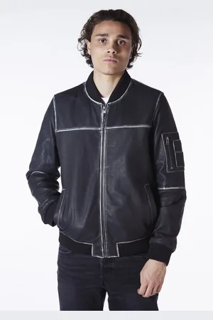Bolongaro Lederjacke Ma1 Bomber Distress Bomber, Superweiches Leder im Used-Look, Militär - Verkäufer: GoJungo GmbH
