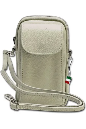 Florence Umhängetasche Damen Mini-Handtasche echtes (Umhängetasche, Handtasche), Damen Umhängetasche, Handtasche Leder, beige, Größe ca. 12cm - Verkäufer: Fit4Style Silberschmuck - IMPPAC