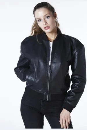 Bolongaro Lederjacke Luna Gerippten Bomberkragen, Superweiches Leder, Cropped - Verkäufer: GoJungo GmbH