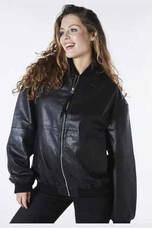 Bolongaro Lederjacke Dulcie Gerippten Bomberkragen, Superweiches Leder, Oversize - Verkäufer: GoJungo GmbH