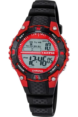 Calypso Quarzuhr Calypso Kunststoff PUR Unisex Uhr, (Digitaluhr), Damen, Herrenuhr PURarmband , rundes Gehäuse, mittel (ca. 38mm) - Verkäufer: Fit4Style Silberschmuck - IMPPAC