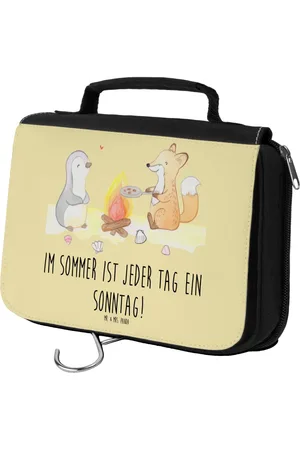 Mr. & Mrs. Panda Kulturbeutel Sommer Sonntag - Pastell - Geschenk, Freude, Damen, Aufbewahrung (1-tlg), Mehrere Fächer - Verkäufer: