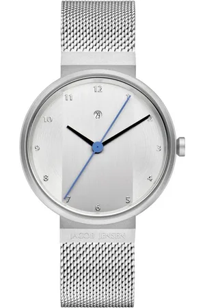 Jacob Jensen Quarzuhr Designuhr Edelstahl Milanaise Metallband NEW LINE ⌀35mm Herrenuhren Quarz, langer Sekundenzeiger - Verkäufer: Grossuhren Pohlmann