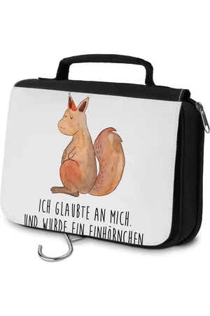 Mr. & Mrs. Panda Kulturbeutel Einhorn Glauben - - Geschenk, Herren, Unicorn, Einhorn Deko, Eic (1-tlg), Mehrere Fächer - Verkäufer: