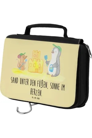 Mr. & Mrs. Panda Kulturbeutel Sommer Meer Strand - Pastell - Geschenk, Herren, Aufbewahrungsta (1-tlg), Wasserabweisend - Verkäufer: