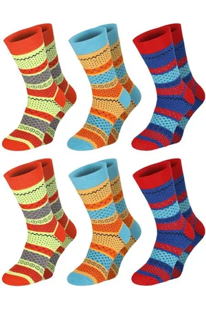 Chili Lifestyle Thermosocken FASHION warme bunte Wintersocken Damen und Herren aus Baumwolle (Multipack, 6-Paar, 3 Farbdesigns) Weichbund ohne Gummidruck - Verkäufer: ChiliLifestyle