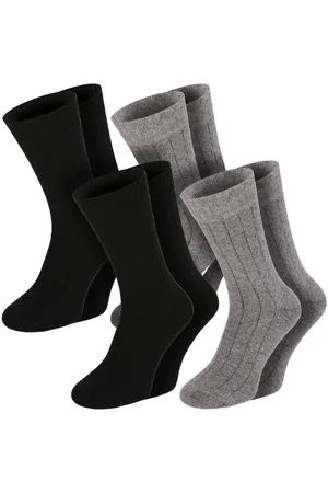 Chili Lifestyle Norwegersocken MERINO Wollsocken dicke Wintersocken in grau und schwarz Damen Herren (Multipack, 4-Paar, 2 Farbdesigns) Weichbund ohne Gummidruck, super soft, extra warm - Verkäufer: ChiliLifestyle