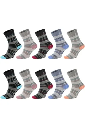 Chili Lifestyle Basicsocken Streifen Damensocken Baumwollsocken blau grau schwarz gestreift (Multipack, 10-Paar, 5 Farbdesings) Weichbund ohne Gummidruck - Verkäufer: ChiliLifestyle