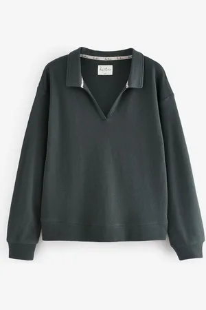 Next Sweatshirt Sweatshirt mit Kragen in Strickoptik (1-tlg) - Verkäufer: Germany GmbH