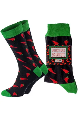 Chili Lifestyle Freizeitsocken CHILI Lustige Socken mit Spruch Banderole als Geschenksocken (Paar, 1-Paar, Mit Spruchbanderole) Weichbund ohne Gummidruck - Verkäufer: ChiliLifestyle