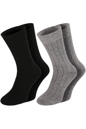 Chili Lifestyle Norwegersocken MERINO Wollsocken dicke Wintersocken in grau und schwarz Damen Herren (Multipack, 2-Paar, 2 Farbdesigns) Weichbund ohne Gummidruck, super soft, extra warm - Verkäufer: ChiliLifestyle