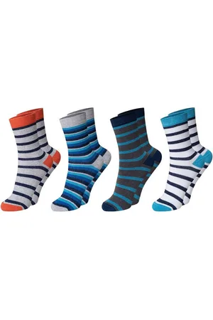Chili Lifestyle Basicsocken Streifen Kindersocken Baumwolle Ringelsöckchen für Jungen & Mädchen (Multipack, 4-Paar, 4 Farbdesigns) Weichbund ohne Gummidruck - Verkäufer: ChiliLifestyle