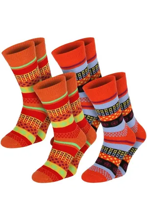 Chili Lifestyle Norwegersocken WOOL FASHION Wollsocken Schafwolle Socken in modischem Mustermix (Multipack, 4-Paar, 2 Farbdesigns) Weichbund ohne Gummidruck - Verkäufer: ChiliLifestyle