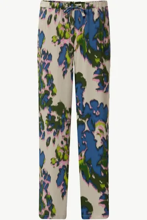 Comma, Stoffhose Wide-Leg-Hose aus Satin mit All-over-Print Gummizug - Verkäufer: s.Oliver