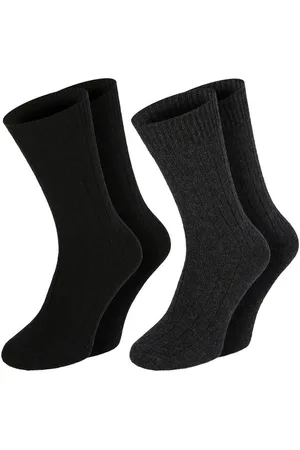 Chili Lifestyle Norwegersocken ALPAKA Wollsocken dicke Wintersocken in grau und schwarz Damen Herren (Multipack, 2-Paar, 2 Farbdesigns) Weichbund ohne Gummidruck, extra warm - Verkäufer: ChiliLifestyle