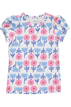 Green Cotton Print-Shirt T-Shirt Poppy Freds World GREEN CN by Green Life