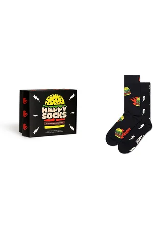 Happy Socks Langsocken (2er Pack) mit coolem Burger-Motiv