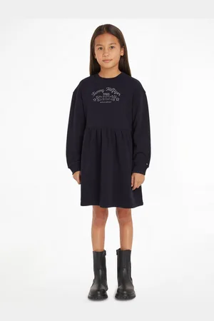 Tommy Hilfiger Strickkleid EMB FLOWER KNITTED DRESS LS Kinder bis 16 Jahre mit Logoschriftzug