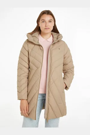 Tommy Hilfiger Steppmantel CHEVRON MW PADDED COAT mit mittelstarker Wattierung und Markenlabel
