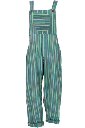 GURU-SHOP Relaxhose Luftige Latzhose, gestreifter Ethno Style Boho.. alternative Bekleidung - Verkäufer: