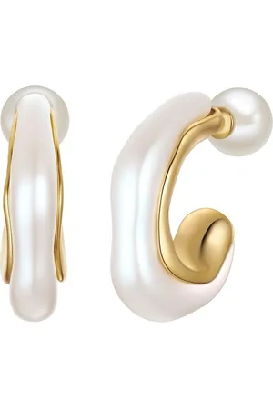 Yokoamii Paar Ohrhänger gelbgold, mit Perle (synth) - Verkäufer: Juvalia