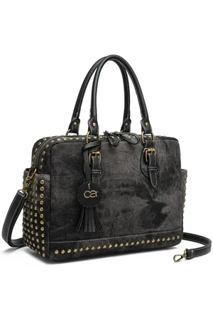 Alessandro Schultertasche Denim, aus griffigem Jeansstoff mit Nieten