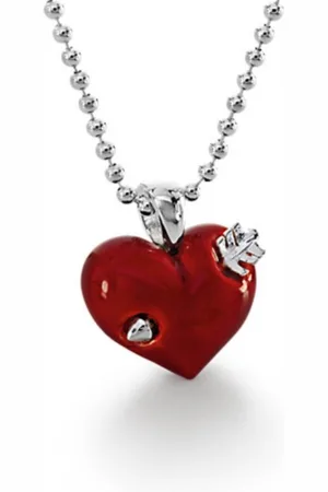 HEARTBREAKER Kettenanhänger Anhänger Herz Silber mit Brandlack LD AT 42 RM - Verkäufer: Schmuck-Uhren-Trends