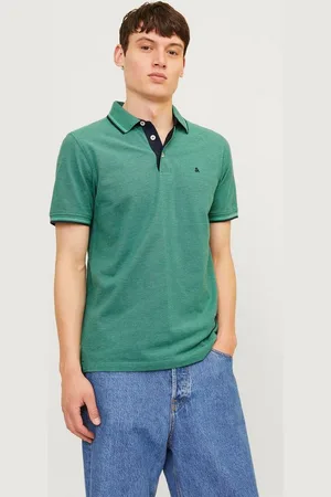 JACK & JONES Poloshirt JJEPAULOS POLO SS NOOS mit Logo Stickerei
