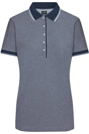 James & Nicholson Poloshirt Doppelpack Damen Polo in trendiger bicolor-Optik Ladies