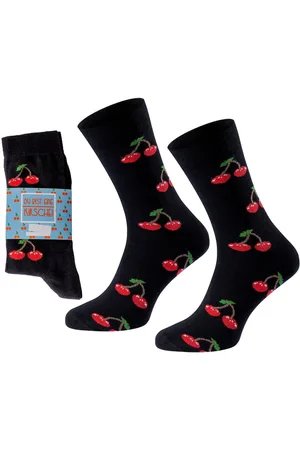 Chili Lifestyle Freizeitsocken CHERRY Lustige Socken mit Spruch Banderole als Geschenksocken (Paar, 1-Paar, Mit Spruchbanderole) Weichbund ohne Gummidruck - Verkäufer: ChiliLifestyle