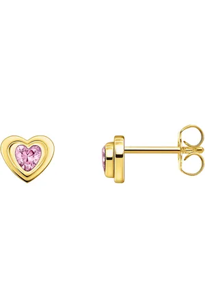 Thomas Sabo Paar Ohrstecker Herz mit pinkfarbenem Zirkonia, H2271-414-9, H2271-643-9, mit Zirkonia (synth)