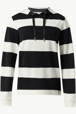 Comma, Sweatshirt Sweatshirt mit Kapuze und Blockstreifen Logo - Verkäufer: s.Oliver