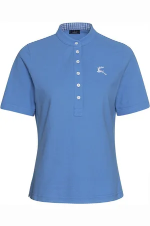 Luis Steindl T-Shirt Piqué-Shirt mit Vichykaro-Details - Verkäufer: Frankonia