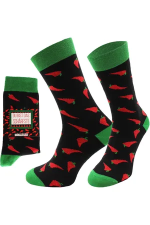 Chili Lifestyle Freizeitsocken CHILI Lustige Socken mit Spruch Banderole als Geschenksocken (Paar, 1-Paar, Mit Spruchbanderole) Weichbund ohne Gummidruck - Verkäufer: ChiliLifestyle