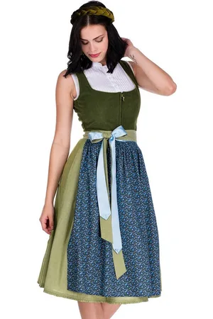 Alpenfee Dirndl Cord Dirndl 2tlg. - FANNI - oliv - Verkäufer: Alpenwahnsinn Tracht & Lifestyle