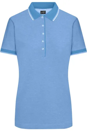 James & Nicholson Poloshirt Doppelpack Damen Polo in trendiger bicolor-Optik Ladies
