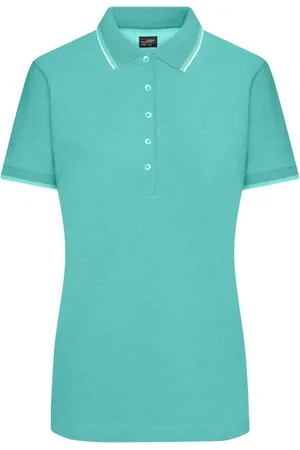 James & Nicholson Poloshirt Doppelpack Damen Polo in trendiger bicolor-Optik Ladies