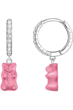 Thomas Sabo Single-Creole x HARIBO Schmuck: Einzel-Creole mit Goldbär, mit Kristallglas, Zirkonia (synth)