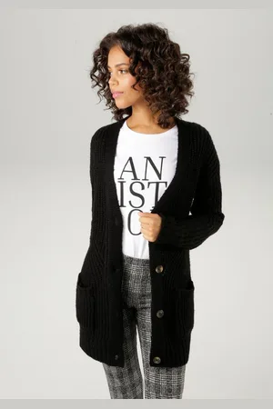 Aniston Strickjacke mit kunstvollem Strickmuster
