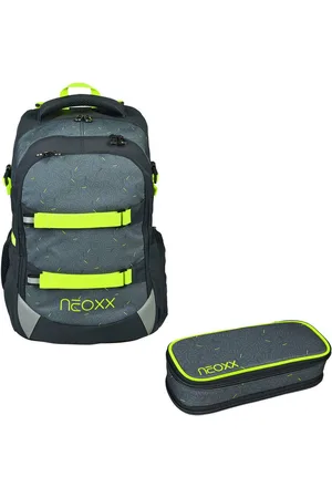 NEOXX Schulrucksack BOOM! Rucksack & Schlamperbox (Set, 2-tlg., 2), aus recycelten PET-Flaschen