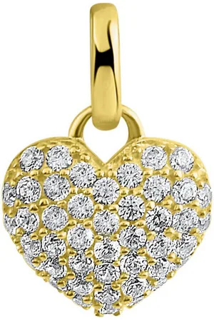 ELLEN K. Kettenanhänger 375/- Gelbgold Herz Zirkonia