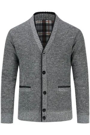 Allthemen Cardigan Herren Strickjacke mit V Ausschnitt Grobstrick Cardigan mit Knöpfen - Verkäufer: